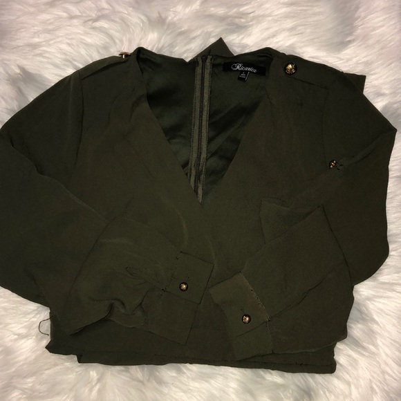 Olive Wide leg Jumpsuit - Picture 4 of 5